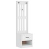 vidaXL Hall Tree SANDNES White 45x40x159.5 cm Solid Wood Pine