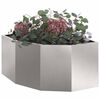vidaXL Corner Planter Silver 60 x 60 x 35 cm Stainless steel