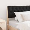 vidaXL Upholstered Headboard Black 90 cm Solid Pine Wood