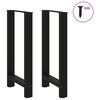 vidaXL Bar Table Legs Black 2 pcs 40x(90-91) cm Steel