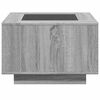 vidaXL Coffee Table with LED Grey Sonoma 60x60x40 cm Engineered Wood