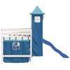 vidaXL Kids' Loft Bed with Tower without Mattress Blue 90x200 cm