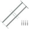 vidaXL Window grilles 500-650 mm Galvanized Steel Silver