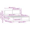 vidaXL Bed Frame with Upholstered Headboard Taupe 200 x 200 cm