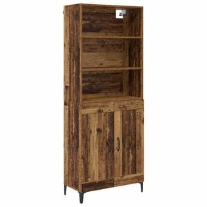 vidaXL Highboard 2 pcs Old wood Engineered Wood