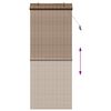 vidaXL Roller Blind with Curtains Manual Brown 90 x 220 cm Bamboo