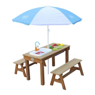 AXI Sand and Water Picnic Table Dennis with Play Kitchen and Benches