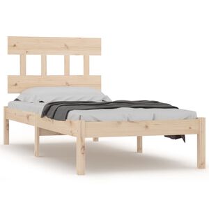 vidaXL Bed Frame without Mattress 90x190 cm Single Solid Wood