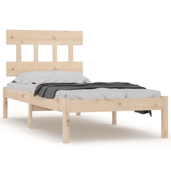 vidaXL Bed Frame without Mattress 90x190 cm Single Solid Wood