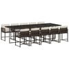 vidaXL Garden Dining Set | Brown, Cream White, Black