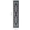 vidaXL Runner Rug BCF Black 100x500 cm