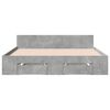 vidaXL Bed Frame with Drawers without Mattress Concrete Grey 150x200 cm King Size
