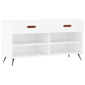 vidaXL Shoe Bench White 102x35x55 cm Engineered Wood