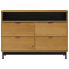 vidaXL Drawer Cabinet FLAM 110x40x80 cm Solid Wood Pine