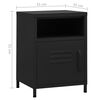 vidaXL Nightstand Black 35x35x51 cm Steel