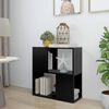 vidaXL Book Cabinet Black 60x24x63 cm Engineered Wood