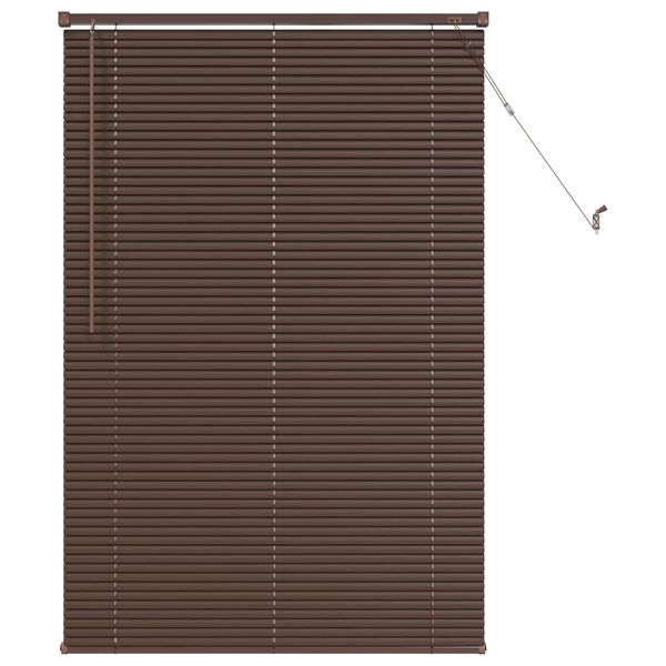 vidaXL Venetian Blind Manual Dark Brown with Pattern 150 x 80 cm PVC