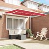 vidaXL Retractable Awning Red 350 x 250 cm Polyester and Aluminium
