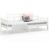 vidaXL Day Bed without Mattress White Solid Wood Pine 80x200 cm