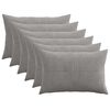 vidaXL Cushion Cover 6 pcs ALMELO Light Grey 30 x 50 cm Corduroy