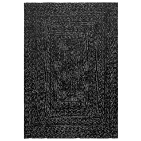 vidaXL Rug ZIZUR Anthracite 140x200 cm Jute Look Indoor and Outdoor