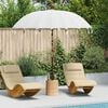 vidaXL Balinese Parasol Cream 215 x 215 x 260 cm Cotton and solid wood