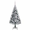 vidaXL Artificial Christmas Tree with 150 LEDs with Stand White 150 cm