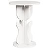 vidaXL Coffee Table White 39.5 x 39.5 x 53.5 cm Solid pine wood