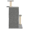 vidaXL Cat Tree with Sisal Scratching Posts Light Grey 97 cm