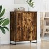 vidaXL Shoe Cabinet Smoke Oak 79 x 36 x 100 cm Engineered Wood
