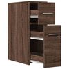 vidaXL Narrow Bathroom Cupboard with Wheels Brown Oak Engineered Wood