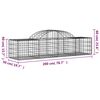 vidaXL Arched Gabion Baskets 6 pcs 200x50x40/60 cm Galvanised Iron