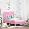vidaXL Toddler Bed Frame with Headboard Pink 70 x 140 cm Fabric