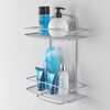 Metaltex 2-tier Douche Rack Onda Silver