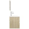 vidaXL Bathroom Furniture Set Sonoma Oak Engineered Wood