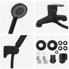 vidaXL Shower Head Set Black G 1 / 2 inches
