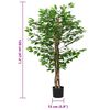 vidaXL Artificial Ficus Plant 788 Leaves 120 cm Green