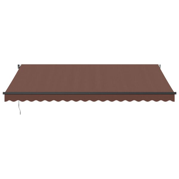 vidaXL Automatic Retractable Awning with LEDs Brown 450x350 cm
