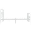 vidaXL Metal Bed Frame without Mattress with Footboard White 120x190cm