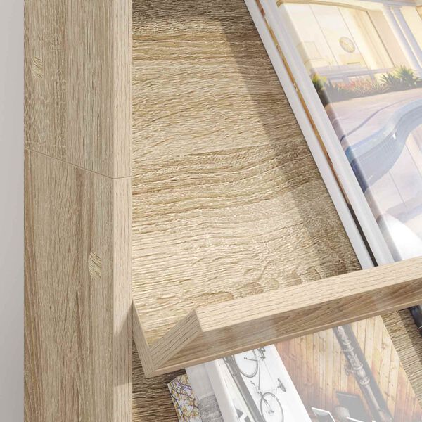 vidaXL Magazine Rack Sonoma Oak 70 x 41 x 126 cm Engineered Wood