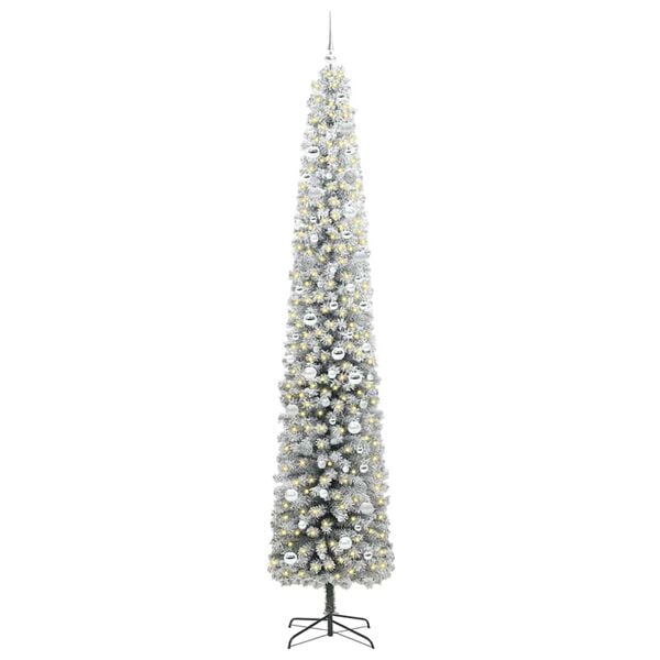 vidaXL Artificial Christmas Tree with 300 LEDs with Stand Green 270 cm