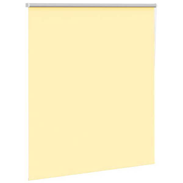 vidaXL Roller Blind Blackout Yellow 130x150 cm Fabric Width 126.6 cm Polyester