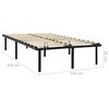 vidaXL Bed Frame without Mattress Black Metal 140x200 cm