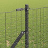 vidaXL Fence Posts 2 pcs Grey Powder-coated steel