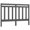 vidaXL Bed Headboard Grey 146x4x100 cm Solid Wood Pine