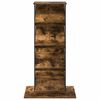 vidaXL Magazine Rack Smoked Oak 68 x 40 x 123.5 cm Engineered Wood