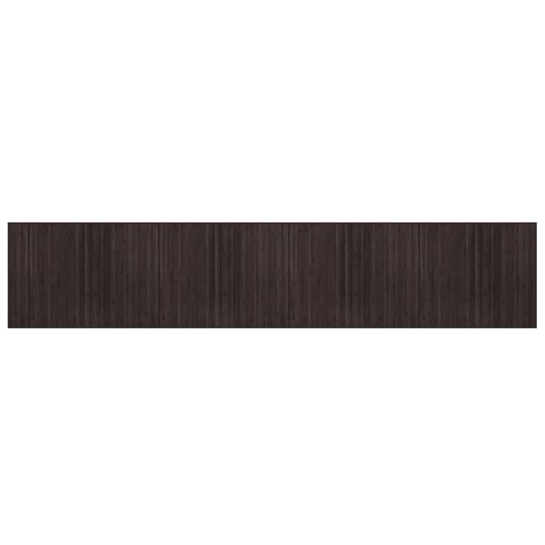 vidaXL Rug Rectangular Dark Brown80x400 cm Bamboo