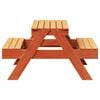 vidaXL Picnic Table for Kids Wax Brown 88x97x52 cm Solid Wood Pine