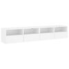 vidaXL 5 Piece TV Wall Units White Engineered Wood