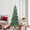 vidaXL Corner Artificial Christmas Tree Green 180 cm PVC and Metal